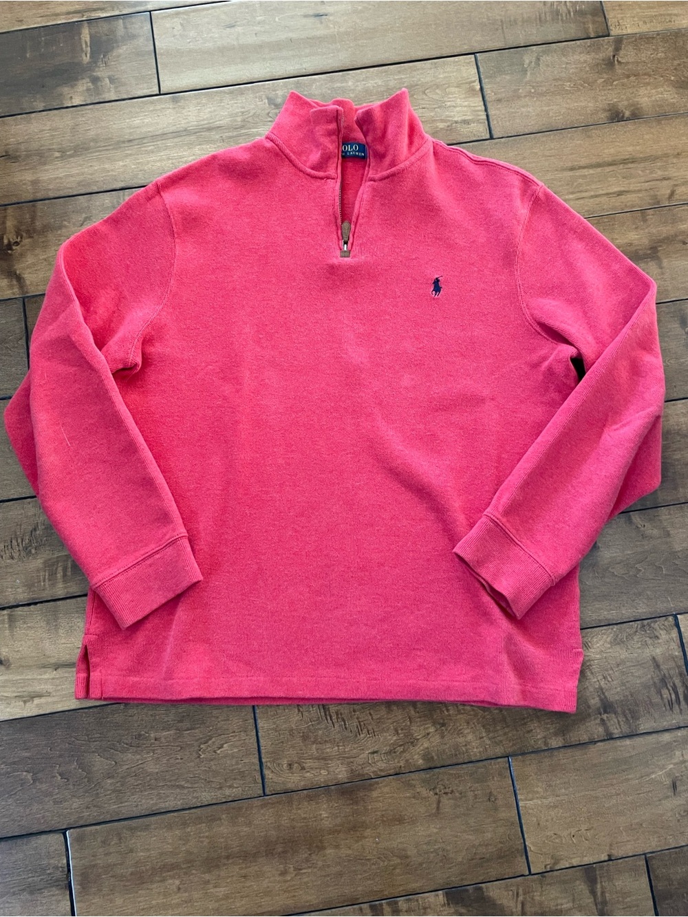 Polo Ralph Lauren Men's Red Quarter Zip Sweater